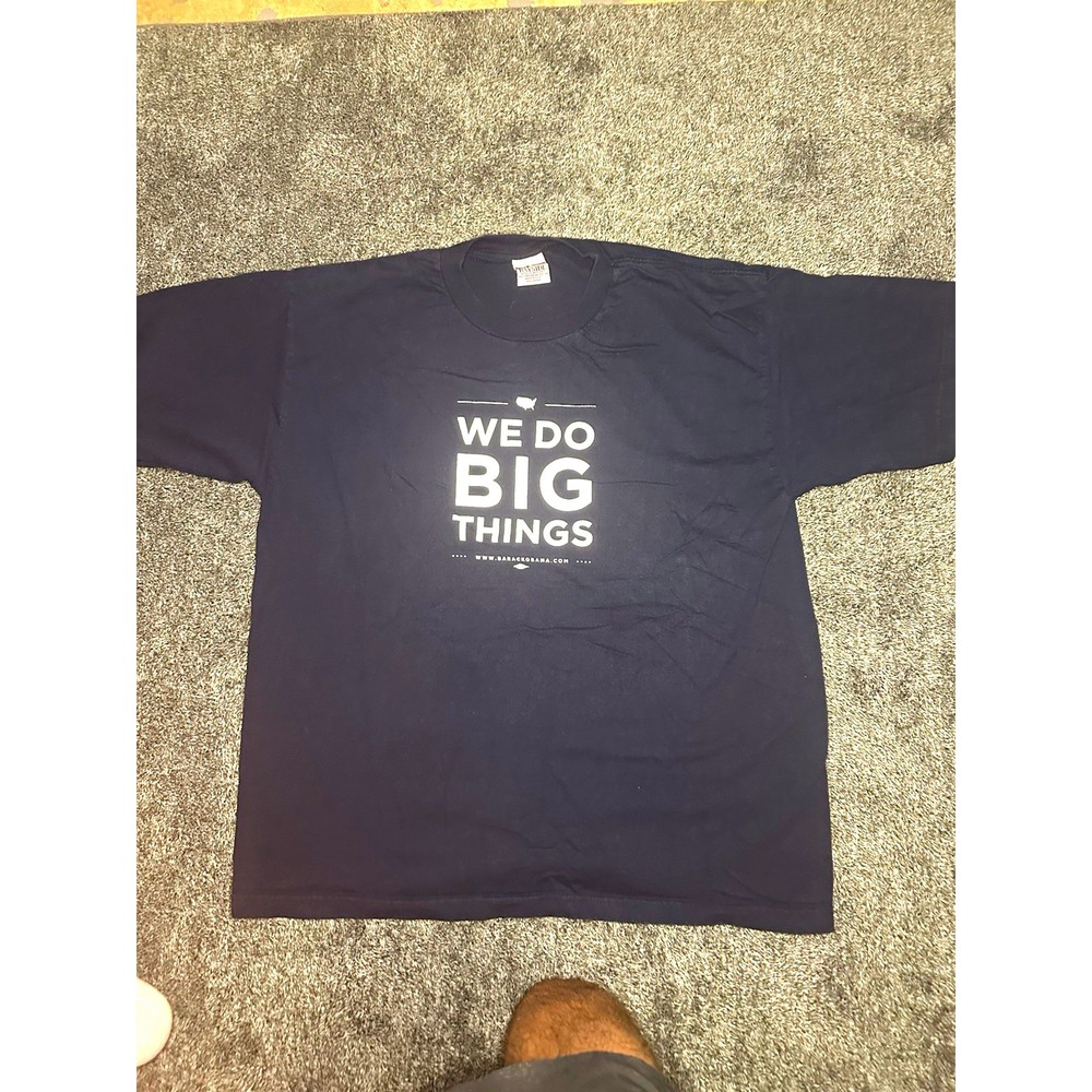 Barack Obama We Do Big Things T Shirt Mens 2XL Made USA Political Campaign Tee
